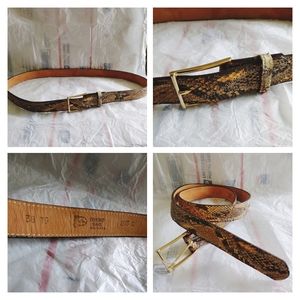 JUSTIN GENUINE SNAKESKIN BELT  WOMEN'S SIZE 38